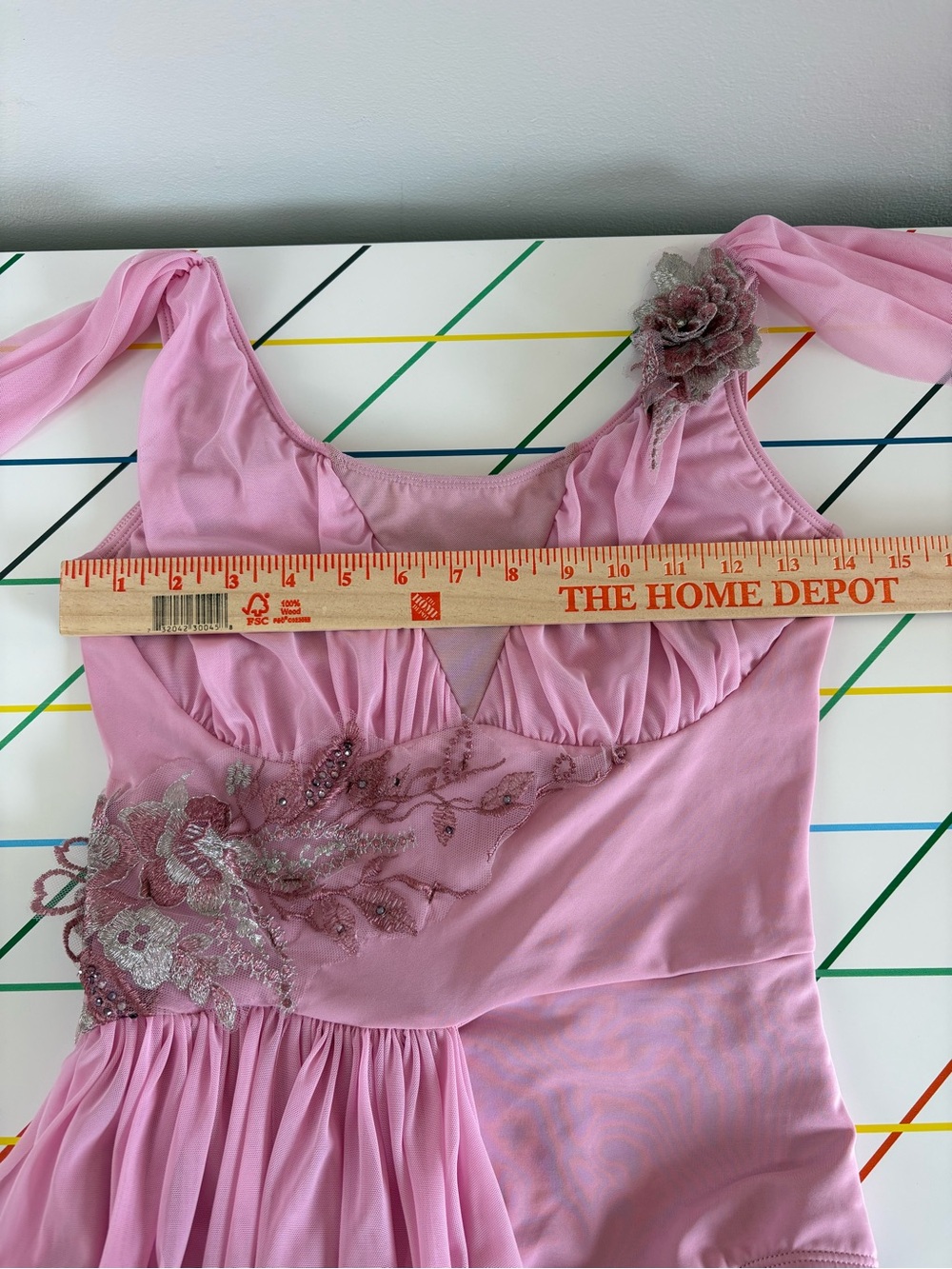 Revolution Pink Dancewear Dress Adult Medium EUC Asymmetrical Hem Lyrical Fairy - Picture 13 of 15